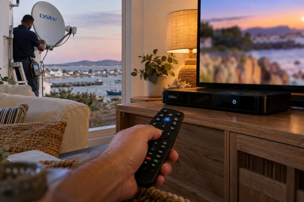 Clearing the E16 error Homeowner using DStv remote to clear DStv error E16 on decoder