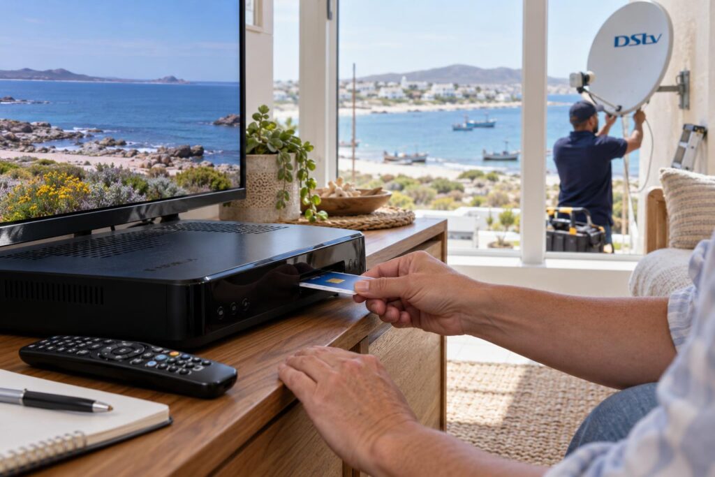 Smartcard going into a decoder while learning how to activate DStv decoder
